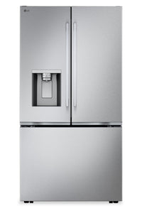 Réfrigérateur LG de 24 pi3 et de 36 po de profondeur comptoir Counter-Depth MAXMC à portes françaises avec système de charnières Zero ClearanceMC - LF24Z6330S