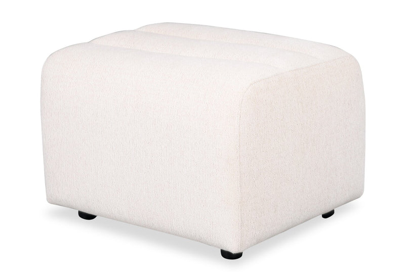 Pouf Cove de 27 po en tissu de chenille - taupe 