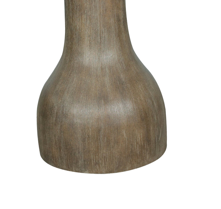 Table de bout moderne ronde Eldon de 20 po en bois massif - marsouin