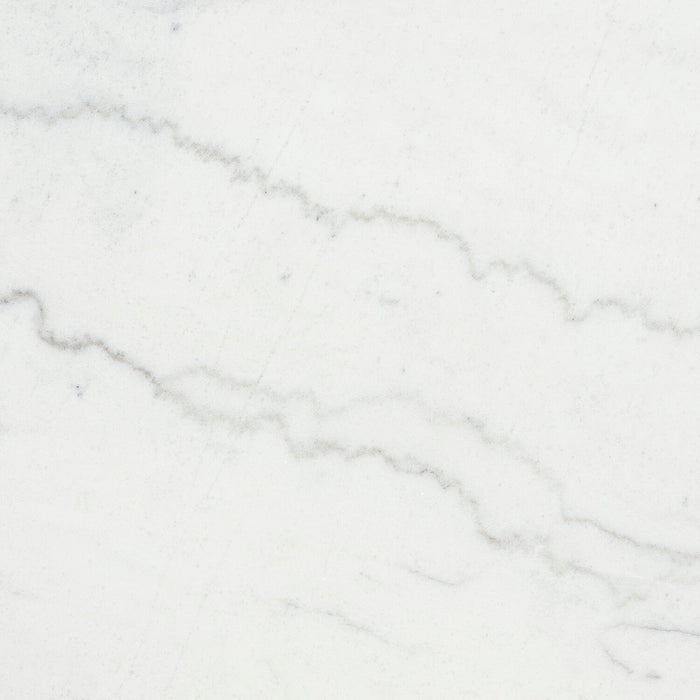 Table de bout Warwick de 26 po en bois massif et en marbre - blanche et chêne brun