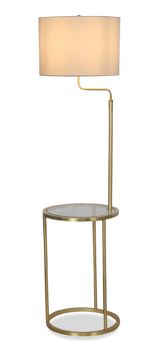 Lampe à pied Mabel de 57 po en métal laiton 