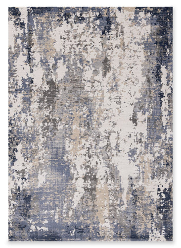  Carpette Lucas vieillie 7 pi 10 po x 10 pi 6 po - bleue