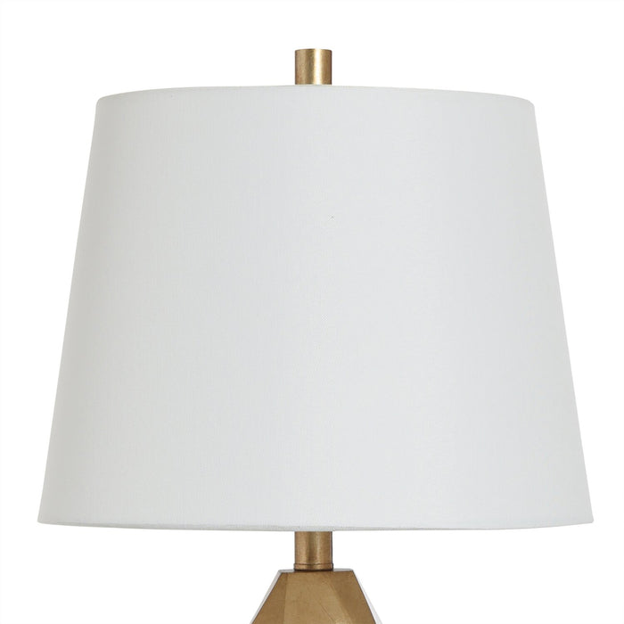 Lampe de table somptueuse Farah de 26 po en polyrésine dorée