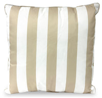  Coussin décoratif rayé pour l’intérieur et l’extérieur - beige
