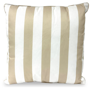 Coussin décoratif rayé pour l’intérieur et l’extérieur - beige