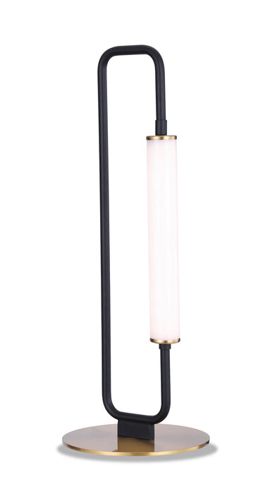 Lampe de table à DEL Oxford de 20 po noir mat et laiton