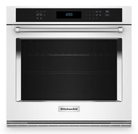  Four mural simple électrique KitchenAid de 5 pi³ et de 30 po avec friture à air - blanc - KOES530PWH