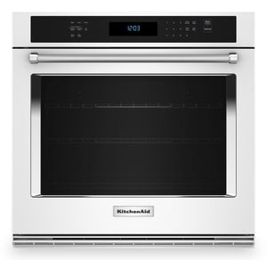 Four mural simple électrique KitchenAid de 5 pi³ et de 30 po avec friture à air - blanc - KOES530PWH