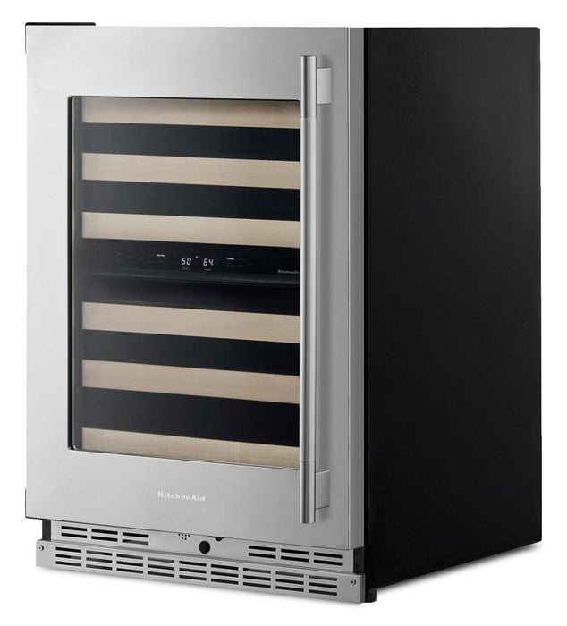 Cellier KitchenAid de 24 po sous le comptoir - acier inoxydable PrintShieldMC - KUWL524SPS