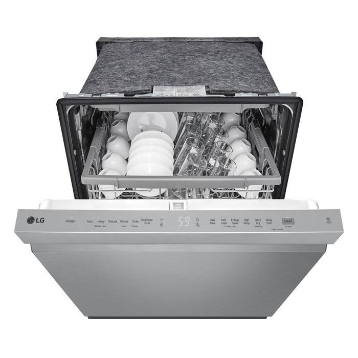 Lave-vaisselle encastré LG à 48 dBA de 24 po avec commandes sur le dessus et QuadWashMC - acier inoxydable Smudge-ProofMD - LDPN454HT