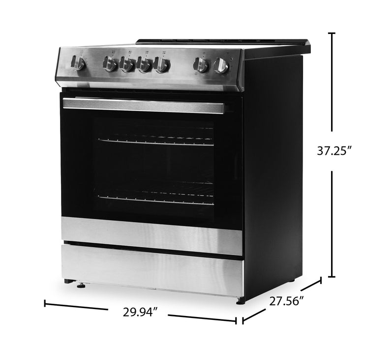 Cuisinière électrique Danby de 5,0 pi³ à surface lisse - acier inoxydable - DRRM300BSSC