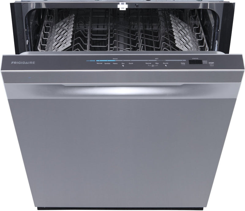 Lave-vaisselle Frigidaire de 24 po et de 49 dBA avec commandes sur le dessus et technologie DishSenseMC - acier inoxydable - FDHP4336AS