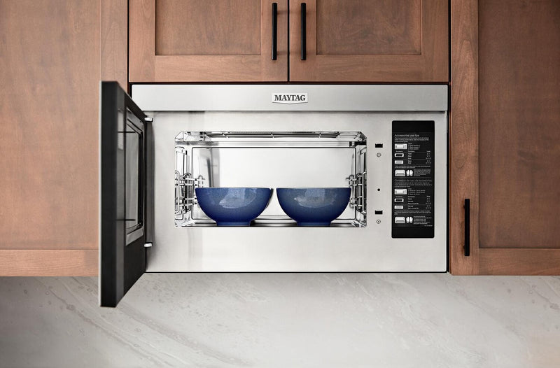 Four grille-pain et à micro-ondes à hotte intégrée Maytag de 1,1 pi3 à installation affleurée - acier inoxydable - YMMMF8030PZ