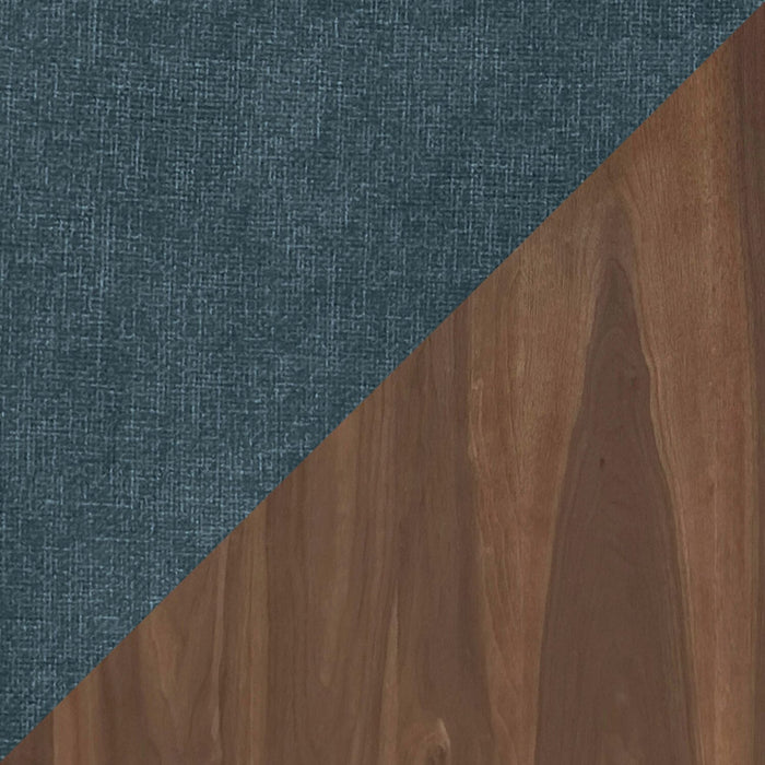 Ensemble de salle à manger Rain 5 pièces avec table de 72 po (L) et 4 chaises bleues - bleu et brun