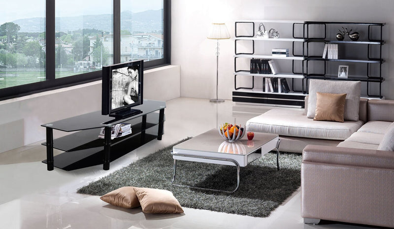 Meuble pour téléviseur Jett de 62 po avec rangement pour téléviseurs jusqu’à 70 po - noir