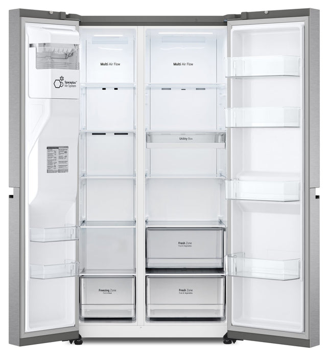 Réfrigérateur LG de 23 pi³ et de 36 po de profondeur comptoir à compartiments juxtaposés - argenté platine- LS23C4230V