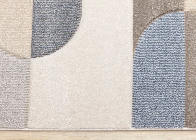 Carpette Farrah gris et bleu - 7 pi 10 po x 10 pi 6 po