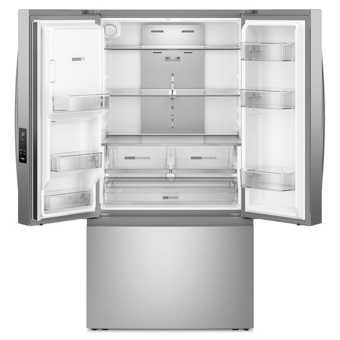 Réfrigérateur Whirlpool de 36 po et de 30 pi3 à portes françaises avec machine à glaçons double - acier inoxydable - WRFF3736SZ 