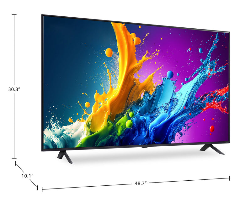Téléviseur intelligent NanoCell LG 4K de 55 po à 60 Hz avec boîtes quantiques et HDR10 (55QNED80TUC)