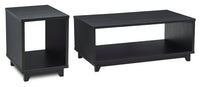 Ensemble de 2 tables Tanner - noir mat
