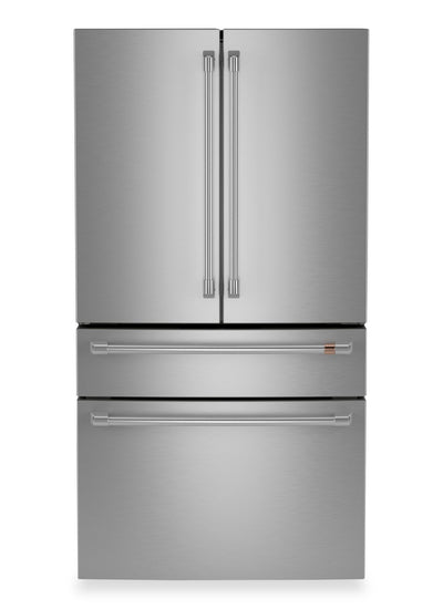 Café 36” 23.2 Cu. Ft. Smart Counter-Depth 4-Door French Door Refrigerator – Stainless Steel - CJE23DP2WS1  | Réfrigérateur 4 portes Café de 23,2 pi3 et de 36 po de profondeur comptoir à portes françaises - acier inoxydable - CJE23DP2WS1