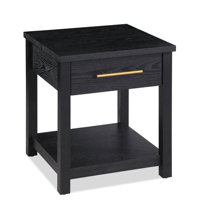 Dalton 20" End Table with Drawer – Black  | Table de bout Dalton de 20 po avec tiroir - noire