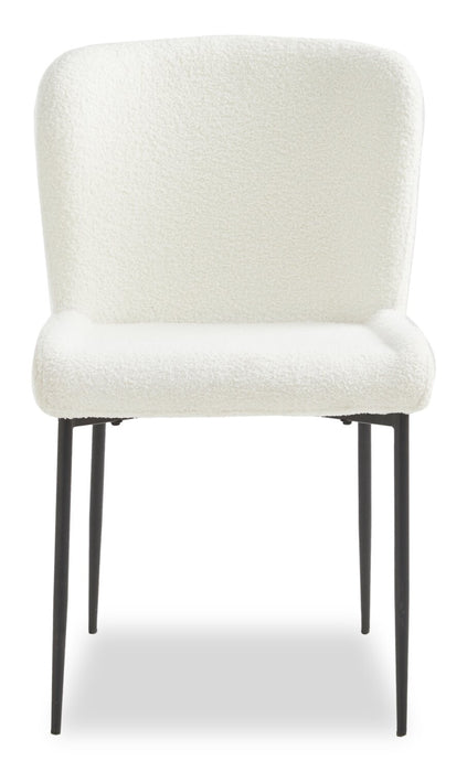 Ensemble de salle à manger Alwin 5 pièces en métal avec table ronde de 47,25 po (L), dessus en pierre frittée et 4 chaises - brun et blanc