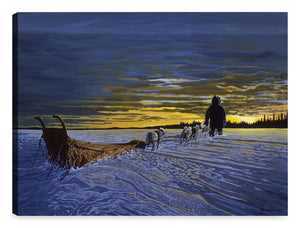 Œuvre d’art « Arriving at Sunset » sur toile - 31 po x 41 po 