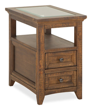 Table de fauteuil traditionnelle Hanson de 15 po en pin - muscade grillée