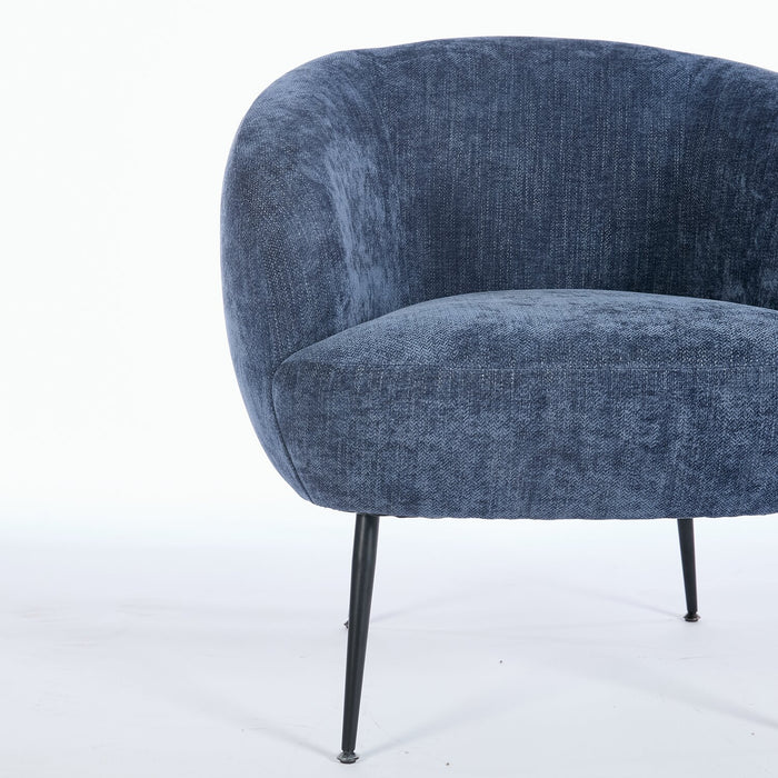 Fauteuil d’appoint Nova de 28,7 po en tissu bouclé - bleu