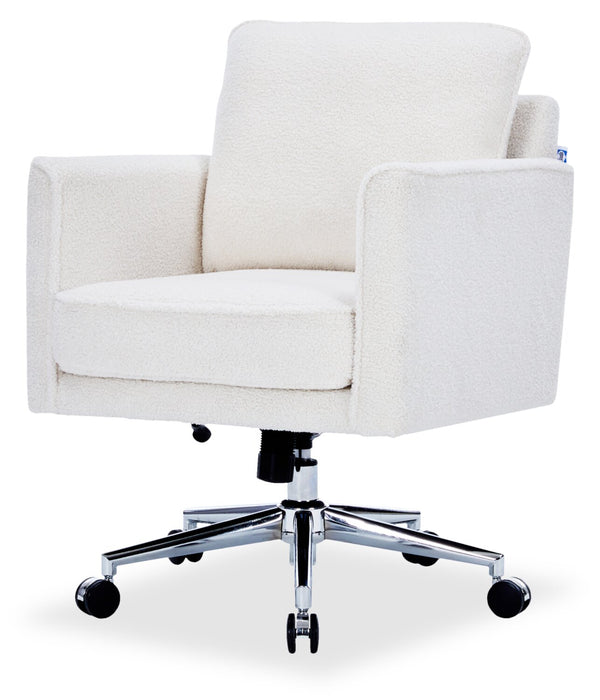 Chaise de bureau réglable Dove de Sealy de 26 po - ivoire 