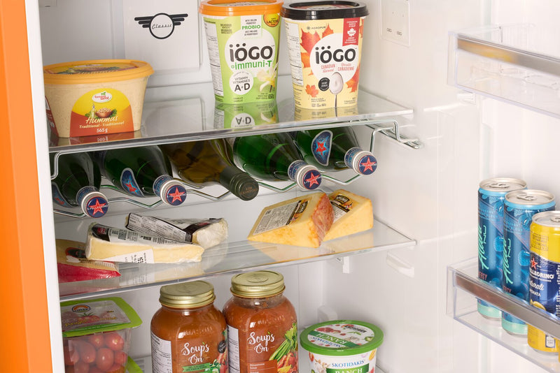 Réfrigérateur Classic Rétro d’Unique de 24 po et de 11 pi3 à congélateur supérieur - orange creamsicle - UNQ-310L O TM