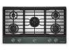 Surface de cuisson à gaz sur métal KitchenAid avec grille pour wok intégrée - Genièvre - KCGK536SJP