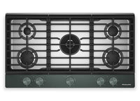  Surface de cuisson à gaz sur métal KitchenAid avec grille pour wok intégrée - Genièvre - KCGK536SJP