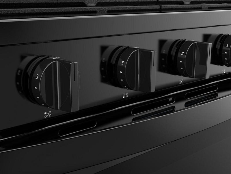 Cuisinière intelligente à gaz Whirlpool de 5 pi³ avec friture à air et autonettoyage - noire - WFGS7530RB
