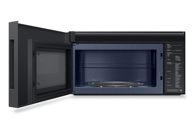 Four à micro-ondes à hotte intégrée Samsung de 2,1 pi³ avec 400 pi³/min et commandes tactiles en verre - acier inoxydable - ME21DG6500SRAC