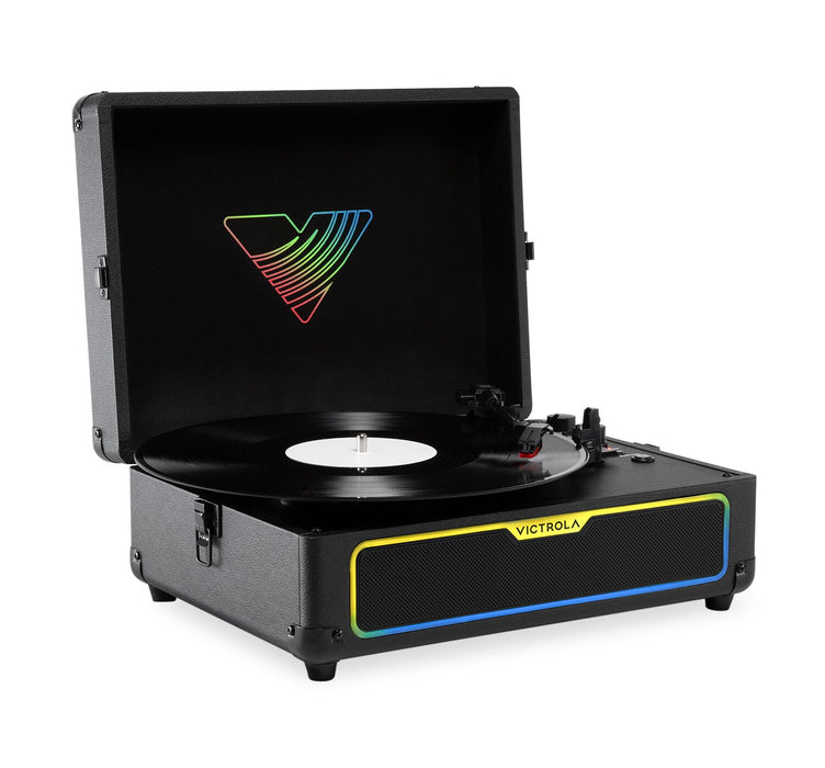 Tourne-disque illuminé en forme de valise Journey Glow de Victrola - noir (VSC-700SB-BLK)