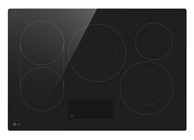LG 30" 5-Element Electric Cooktop with UltraHeat™ 3.2kW Element - Black - CBEW3017BE | Surface de cuisson électrique LG de 30 po à 5 éléments avec élément UltraHeatMC de 3 200 W - noire - CBEW3017BE