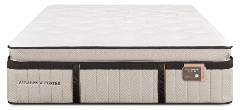 Matelas luxueux à Euro-plateau épais Swansea de Stearns & Foster pour lit simple très long
