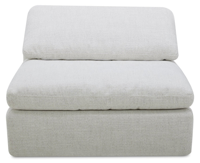 Sofa sectionnel modulaire Sky 4 pièces en tissu avec coussins amovibles en duvet et plumes - blé Nathan