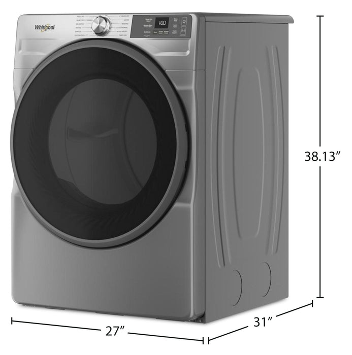 Sécheuse électrique intelligente Whirlpool de 7,4 pi³ avec Wrinkle ShieldMC - argenté radieux - YWED5720RR