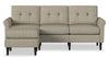 Sofa modulaire BLOK à accoudoirs enroulés avec fauteuil long - taupe