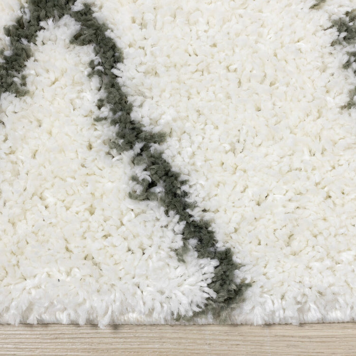 Carpette à poil long Pascal multicolore - 5 pi 3 po x 7 pi 7 po