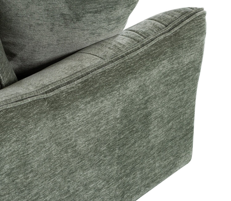 Sofa sectionnel Reflect 3 pièces en tissu de chenille avec coussins de dossier réversibles - vert