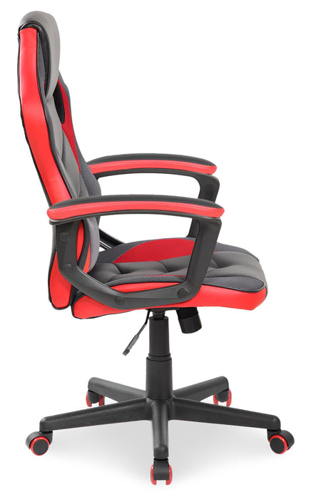 Fauteuil de jeu ergonomique Velocity de 24 po - noir et rouge
