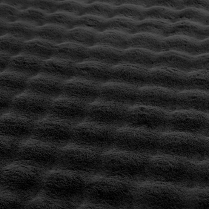 Carpette Bubble en fausse fourrure gris foncé avec revers en mousse à mémoire de forme - 7 pi x 10 pi