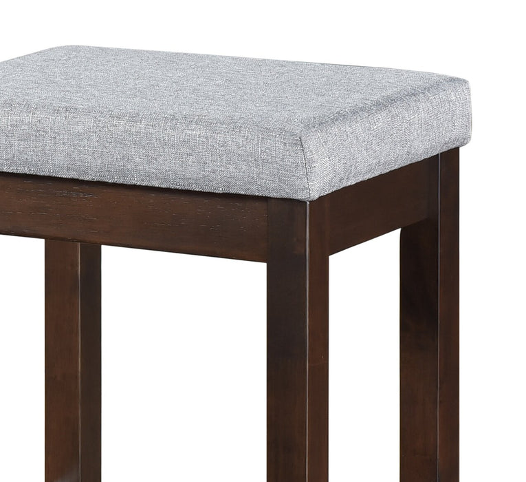 Table de salon moderne Noah de 60 po avec 3 tabourets de hauteur comptoir et ports USB - espresso