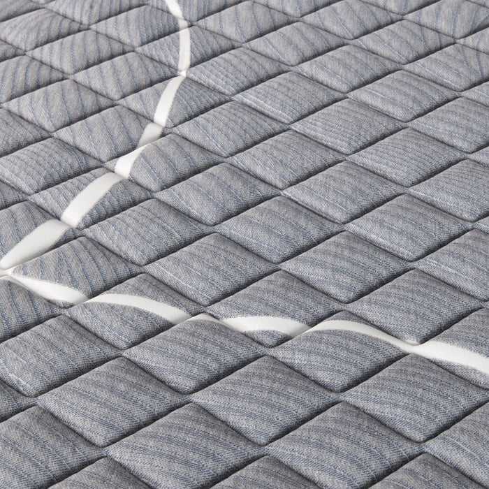 Matelas ferme à plateau régulier dans une boîte White Birch de Springwall pour lit simple très long