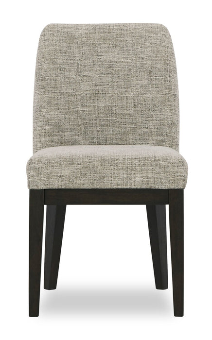 Chaise de salle à manger Metro en tissu de polyester - beige et brun