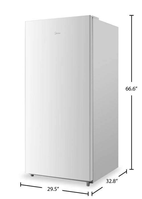 Appareil vertical 2 en 1 Midea de 21 pi3 convertible en réfrigérateur ou congélateur - blanc - MRU21F6AWW